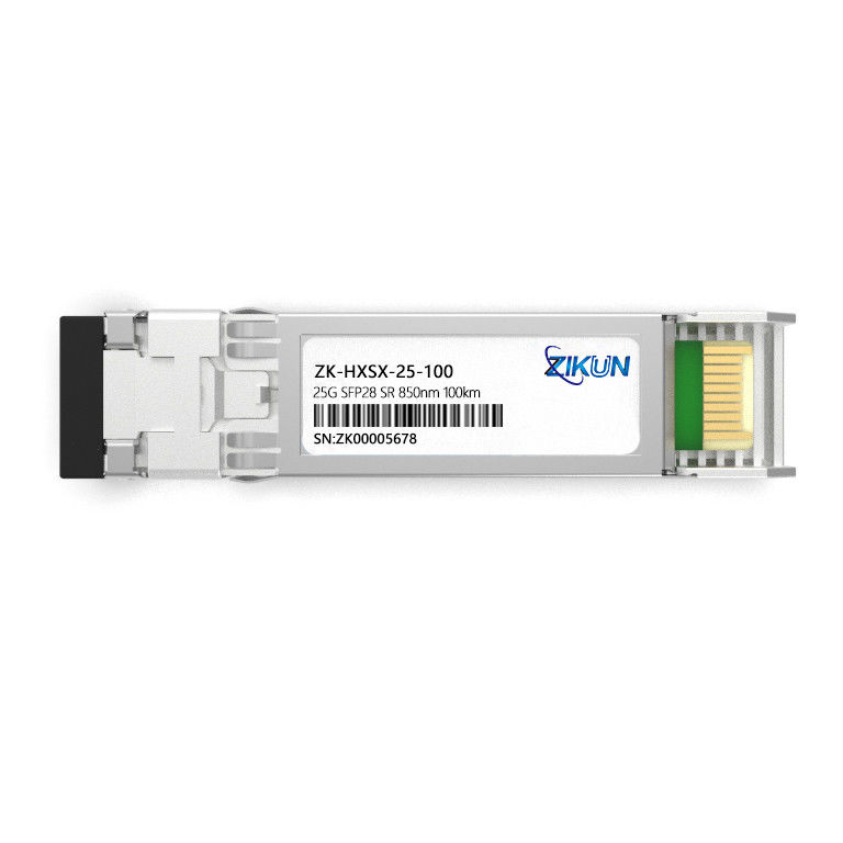 850nm 100km 25G SFP28 SR Transceiver 25gb/S Single +3.3V Power Supply